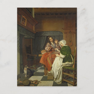 Cartão Postal The Chess Players, c.1670