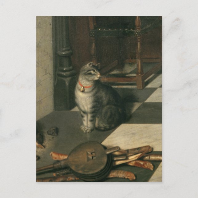 Cartão Postal The Chess Players, c.1670 (Frente)