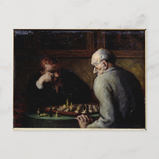 Cartão Postal The Chess Players, c.1863-67 (Frente)