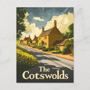 Cartão Postal The Cotswolds England Vintage