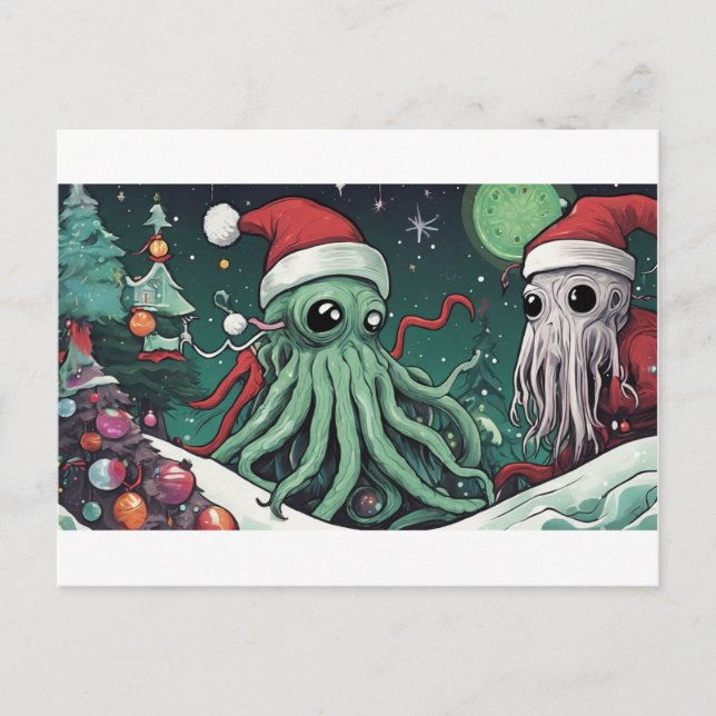 Cartão Postal The Cthulhu Spirits of Christmas  (Frente)