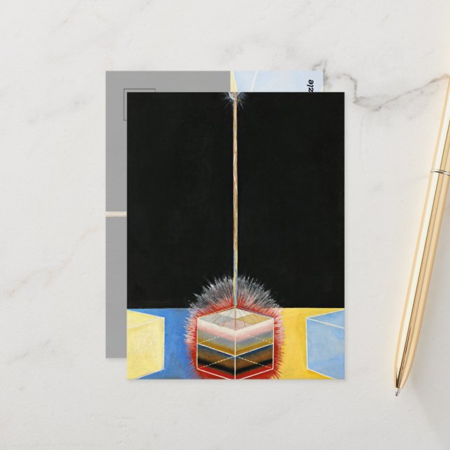 Cartão Postal The Dove, 1915, por Hilma af Klint (Frente/Verso In Situ)