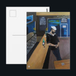 Cartão Postal The Drunken Sailor Painting by Alfred Fox<br><div class="desc">Painting of "The Drunken Sailor" by Alfred Fox . Collectable Postcard . alfred_fox_art @ Zazzle</div>