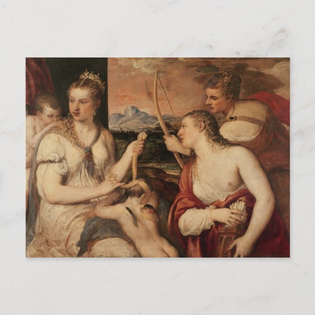Cartão Postal The Education of Cupid, c.1565 (Frente)