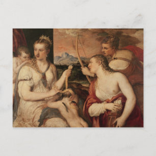 Cartão Postal The Education of Cupid, c.1565