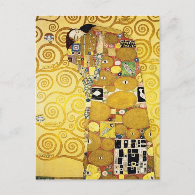 Cartão Postal The Embrace (Fulfillment) por Gustav Klimt (1905) (Frente)
