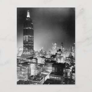 Cartão Postal The Empire State Building At Night Postar Card, 19