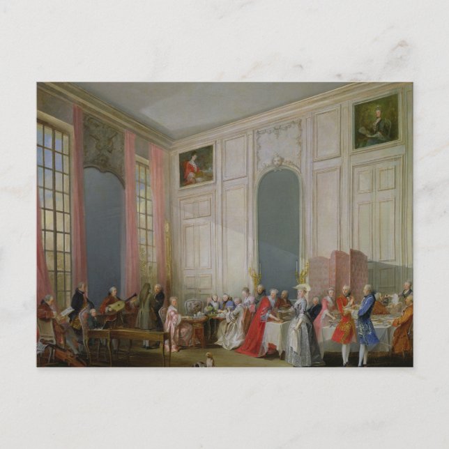 Cartão Postal The English Tea and a Society Concert (Frente)