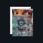 Cartão Postal The Eyeballs abstract junk journal Collage<br><div class="desc">A mixed media collage made and photographed by Angelandspot in the year 2026 with vintage images from magazines and textbooks</div>