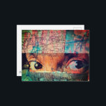 Cartão Postal The Eyes Looking junk journal Collage<br><div class="desc">A mixed media collage made and photographed by Angelandspot in the year 2026 with vintage images from magazines and textbooks</div>