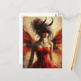 Cartão Postal The Fairy with Horns on Her Head