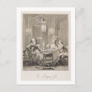 Cartão Postal The Fine Supper, 1781, gravado por I.S. Helman (17