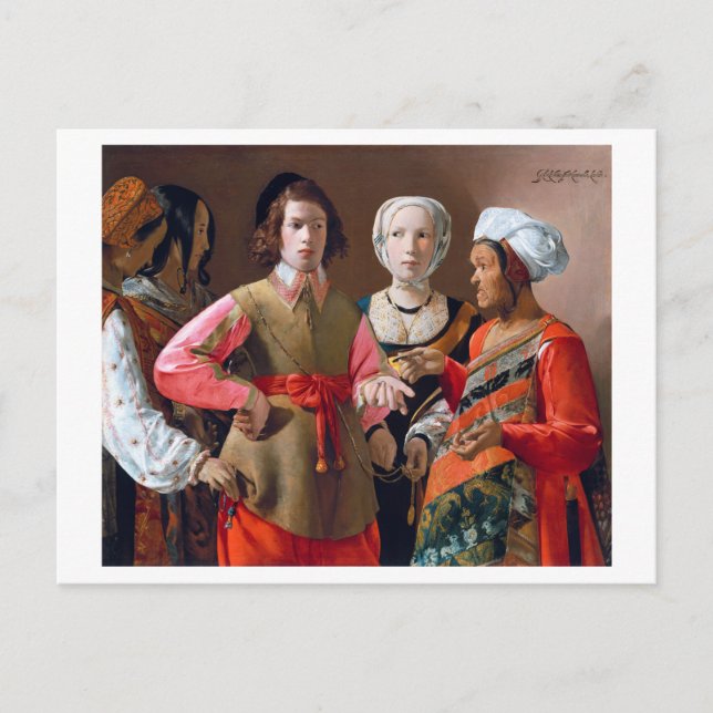 Cartão Postal The Fortune Teller, La Tour (Frente)