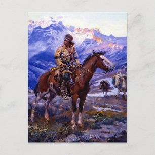 Cartão Postal "The Free Trappers" por Charles M Russell