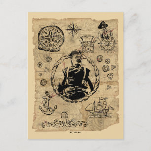 Cartão Postal The Goonies Sloth Treasure Map