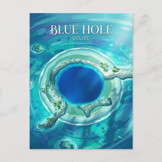 Cartão Postal The Great Blue Hole Belize (Frente)