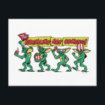 Cartão Postal The Gremlins™ Are Coming<br><div class="desc">Get ready for mischief with this bold, retro-inspired design featuring a lineup of playful gremlins marching in with snacks, 3D glasses, and movie-night chaos. With expressive poses, classic creature styling, and vibrant comic-book lettering, this artwork captures the mischievous spirit and cult-favorite energy fans love. The dynamic banner headline and colorful...</div>