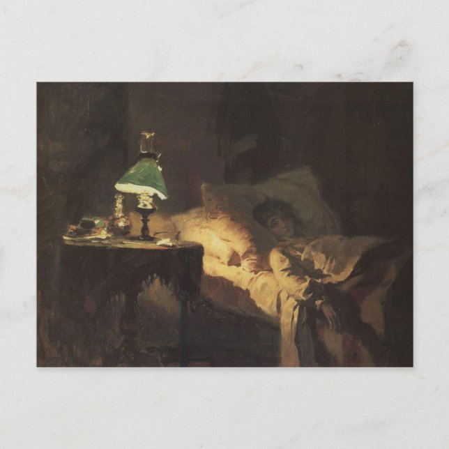 Cartão Postal The Ill Woman (por Vasily Polenov) (Frente)