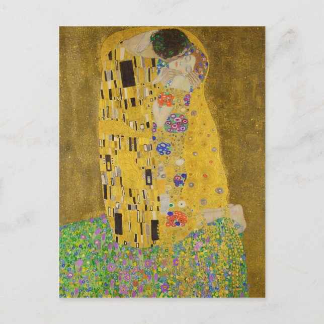Cartão Postal The Kiss (Amantes), por Gustav Klimt (1908-1909) (Frente)