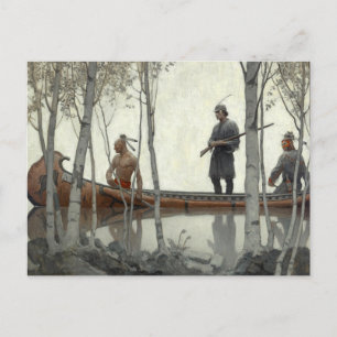 Cartão Postal The Last of Mohicans by N. C. Wyeth