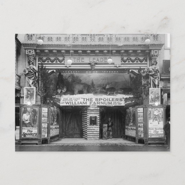 Cartão Postal The Leader Theater, 1921 (Frente)
