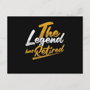 Cartão Postal The Legend Has Retired Retirement Grandpa Gift