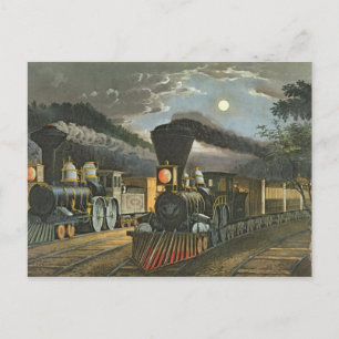 Cartão Postal The Lightning Express Trains, 1863