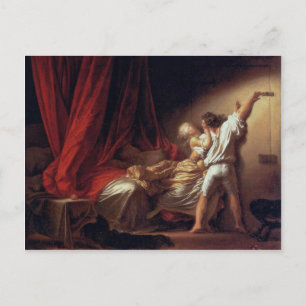 Cartão Postal The Lock, Por Fragonard Jean-Honoré (Melhor Qualid
