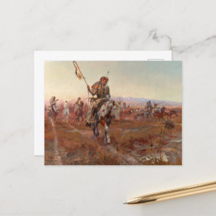 Cartão Postal The Medicine Man, 1908, por Charles Marion Russell