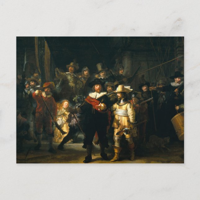 Cartão Postal The Night Watch - Rembrandt (Frente)