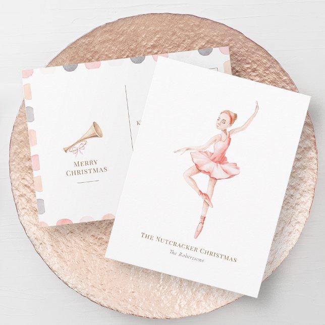 Cartão Postal The Nutcracker Ballerina Christmas Postcard (Criador carregado)