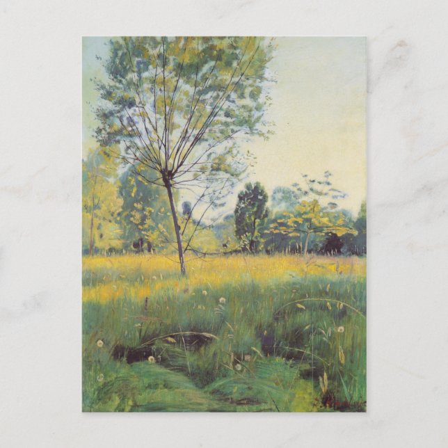 Cartão Postal The Ouro Meadow (por Ferdinand Hodler) (Frente)