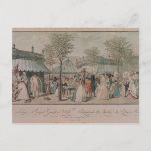 Cartão Postal The Palais Royal Garden Walk, 1787