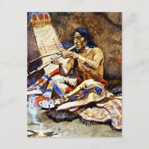 Cartão Postal "The Peace Pipe" por Charles M Russell