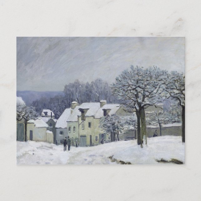 Cartão Postal The Place du Chenil at Marly-le-Roi, Snow, 1876 (Frente)