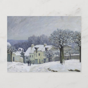 Cartão Postal The Place du Chenil at Marly-le-Roi, Snow, 1876