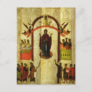 Cartão Postal The Protection of the Theotokos  Russian icon