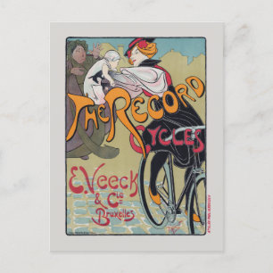 Cartão Postal The Record Cycle Poster vintage 1897