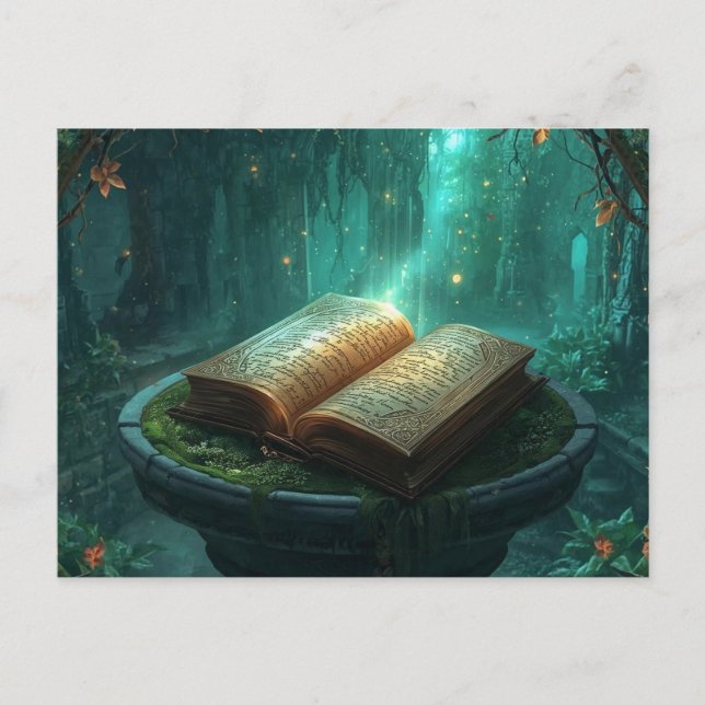 Cartão Postal The Sacred Book of Moss and Magic (Frente)
