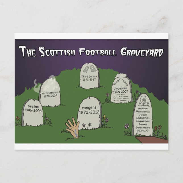 Cartão Postal The Scottish Football Graveyard (Frente)