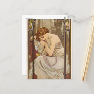 Cartão Postal The Times of the Day, Night's Rest, 1899, de Mucha