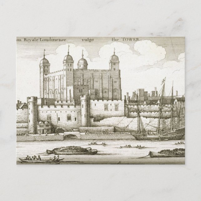 Cartão Postal The Tower of London, 1647 (gravação) (Frente)