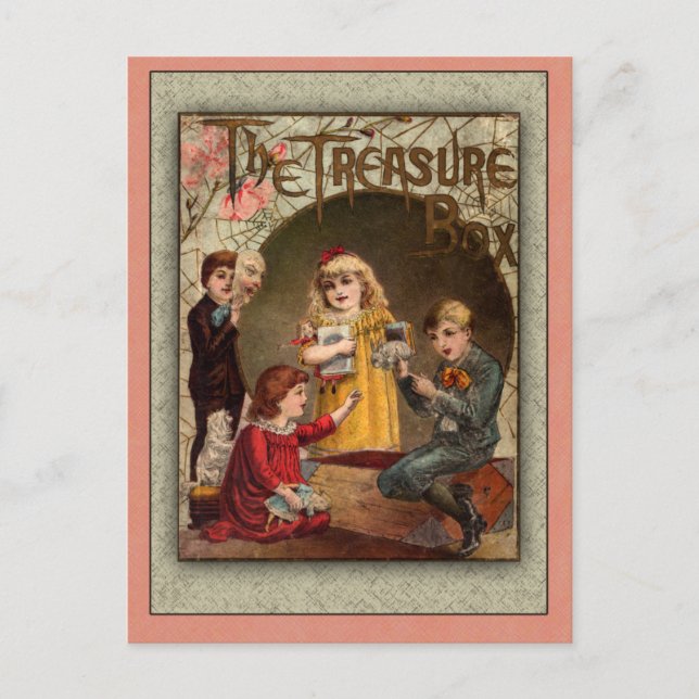 Cartão Postal The Treasure Box Children's Primer Art (Frente)