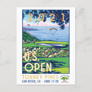 Cartão Postal The USA Golf Open 2021 TORREY PINES presentes