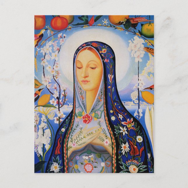 Cartão Postal The Virgin - Joseph Stella (Frente)
