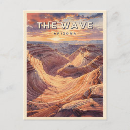 Cartão Postal The Wave Arizona Vintage
