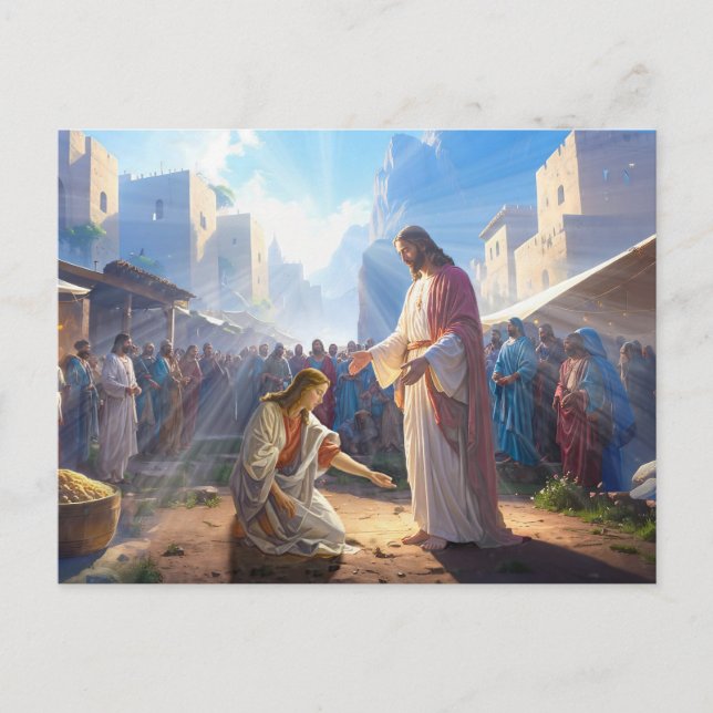 Cartão Postal The Woman Healed by Faith (Frente)