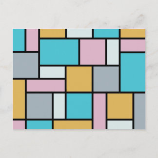 Cartão Postal Theo Van Doesburg - Composição 17 - Arte Mondrian