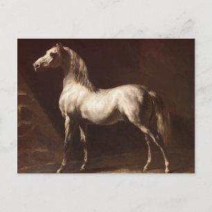 Cartão Postal Theodore Gericault Vintage Cinza Horse