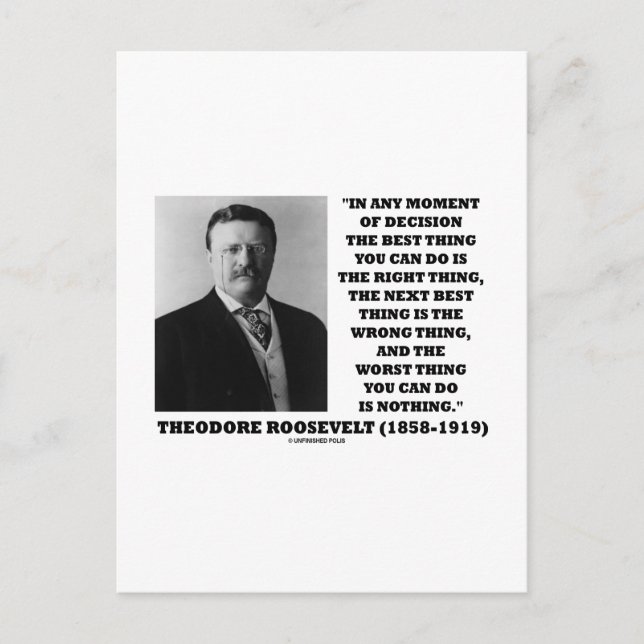 Cartão Postal Theodore Roosevelt, decisão errada (Frente)